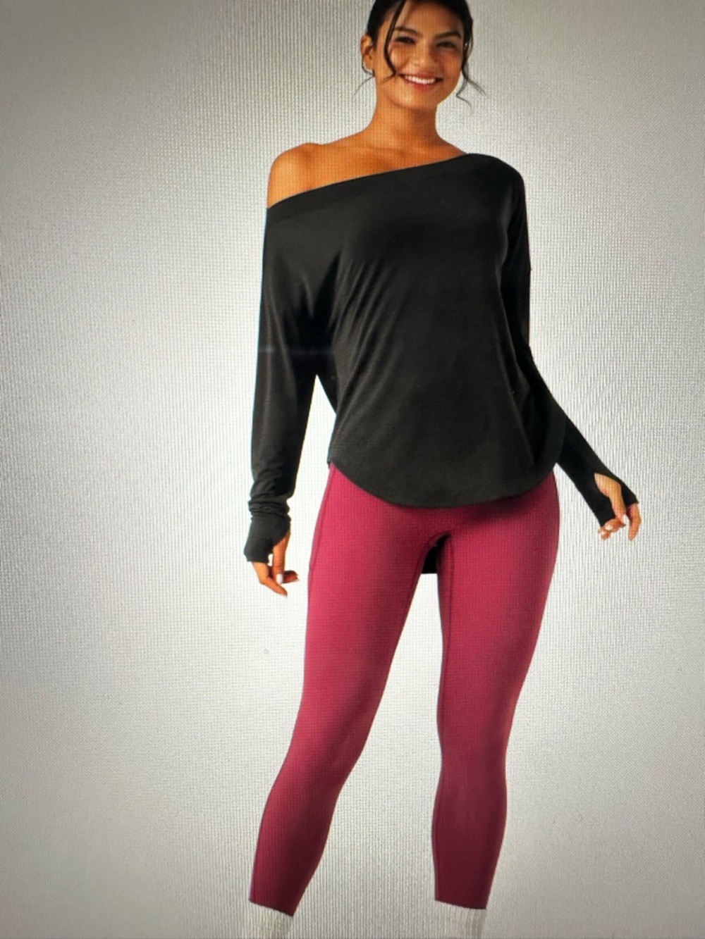 HALARA Off-Shoulder Long Sleeve Top in Black - Picture 7 of 13